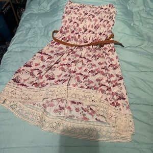 Floral high low dress